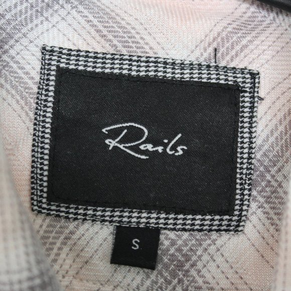 Rails Plaid 100% Rayon Button Up Blouse A634 - Picture 3 of 5
